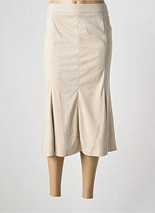 Jupe mi-longue doublure beige FRANK WALDER femme