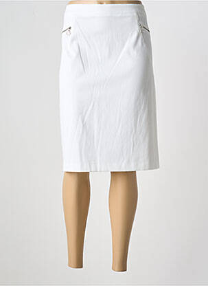 Jupe mi-longue coupe droite blanc DIVAS femme