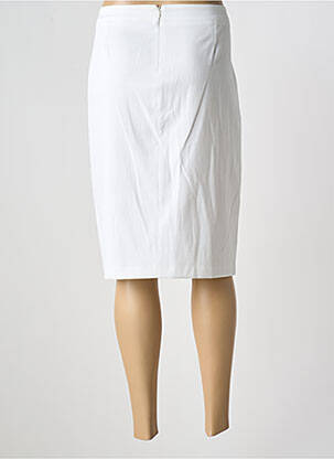 Jupe mi-longue coupe droite blanc DIVAS femme