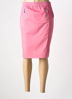 Jupe mi-longue taille normale rose FRANK WALDER femme