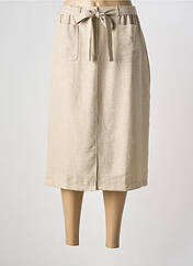 Jupe mi-longue beige GRIFFON pour femme seconde vue