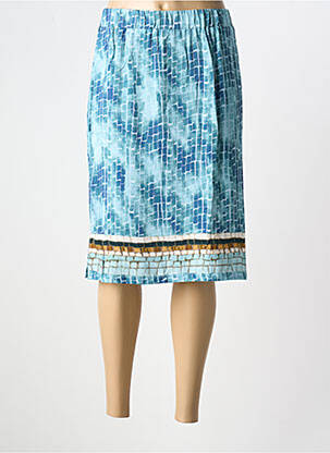 Jupe mi-longue bleu PAZ TORRAS pour femme