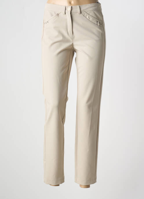 Pantalon 7/8 beige FRANK WALDER pour femme