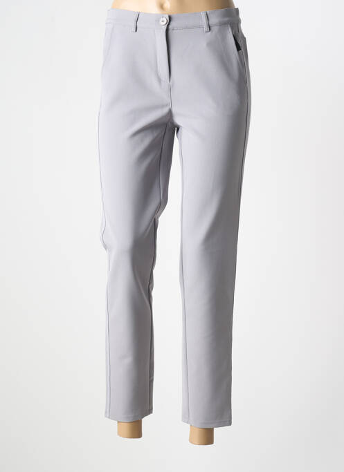 Pantalon 7/8 gris FRANK WALDER pour femme
