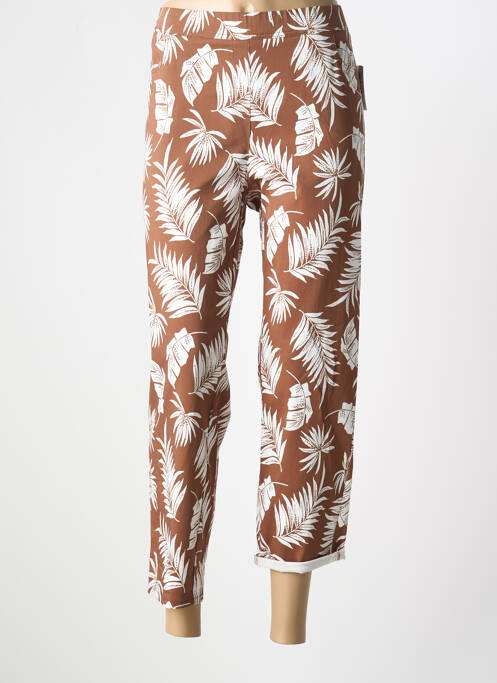 Pantalon 7/8 marron FRANK WALDER pour femme