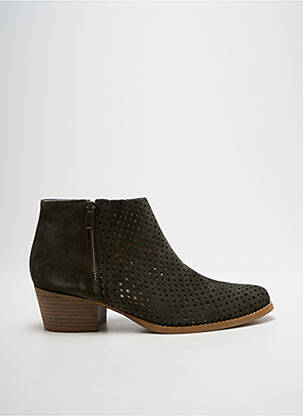 Bottines/boots cubain talon de 4 à 6cm vert NGY femme