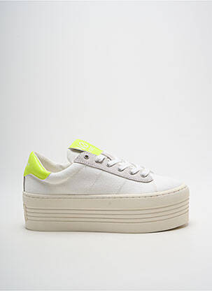 Baskets plateforme talon de 4 à 6cm blanc NO NAME femme