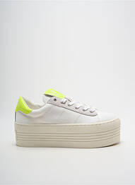 Baskets plateforme talon de 4 à 6cm blanc NO NAME femme