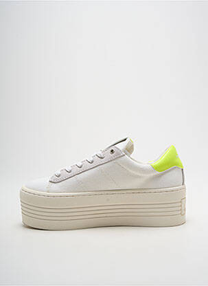 Baskets plateforme talon de 4 à 6cm blanc NO NAME femme