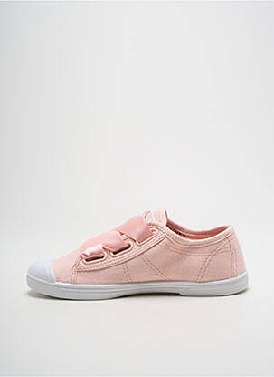 Baskets bout rond talon plat jusqu'à 3cm rose LE TEMPS DES CERISES femme