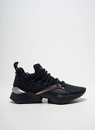 Baskets matière lisse talon plat jusqu'à 3cm noir PUMA femme