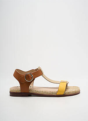 Sandales/nu pieds matière lisse talon plat jusqu'à 3cm jaune ARMISTICE femme