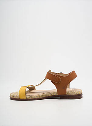 Sandales/nu pieds matière lisse talon plat jusqu'à 3cm jaune ARMISTICE femme