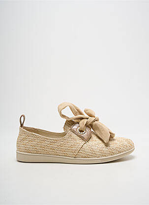 Baskets tissage satiné talon plat jusqu'à 3cm beige ARMISTICE femme