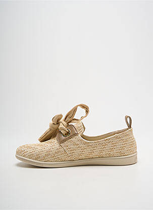 Baskets tissage satiné talon plat jusqu'à 3cm beige ARMISTICE femme