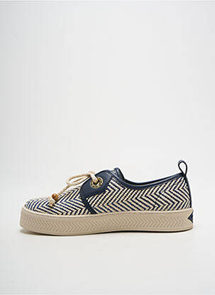 Baskets tissage satiné talon plat jusqu'à 3cm bleu ARMISTICE femme