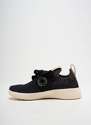 Baskets tissage satiné talon de 4 à 6cm noir ARMISTICE femme