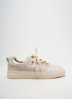 Baskets tissage satiné talon plat jusqu'à 3cm beige ARMISTICE femme