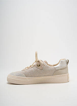 Baskets tissage satiné talon plat jusqu'à 3cm beige ARMISTICE femme