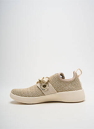 Baskets tissage satiné talon de 4 à 6cm or ARMISTICE femme