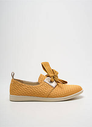 Baskets bout rond talon plat jusqu'à 3cm jaune ARMISTICE femme