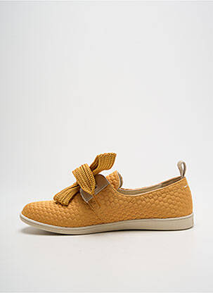 Baskets bout rond talon plat jusqu'à 3cm jaune ARMISTICE femme