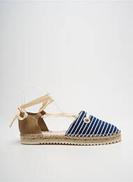 Espadrilles fermeture lacets talon plat jusqu'à 3cm bleu ARMISTICE femme