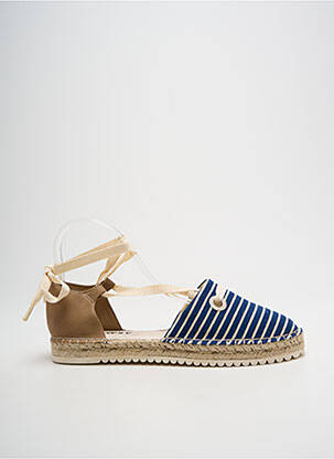 Espadrilles fermeture lacets talon plat jusqu'à 3cm bleu ARMISTICE femme