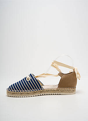 Espadrilles fermeture lacets talon plat jusqu'à 3cm bleu ARMISTICE femme