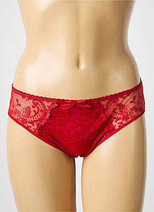 Culotte tissage satiné rouge EMPREINTE femme