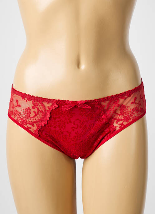 Culotte tissage satiné rouge EMPREINTE femme