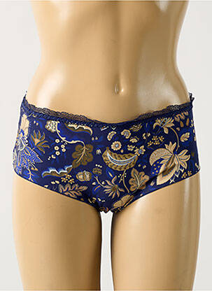 Shorty effet matière satinée bleu ANTIGEL femme