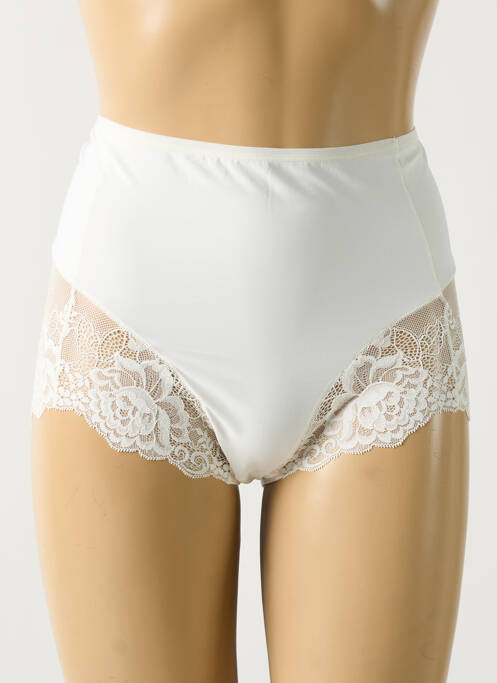 Shorty tissage satiné beige JANIRA femme