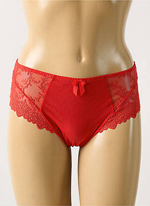 Culotte tissage satiné rouge EMPREINTE femme