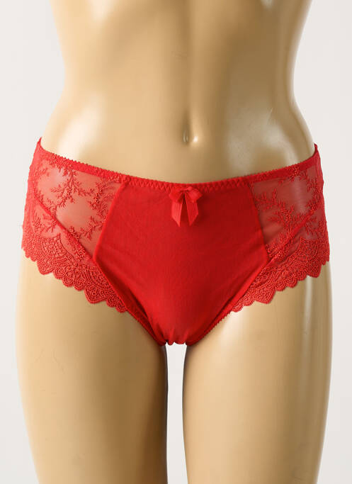 Culotte tissage satiné rouge EMPREINTE femme