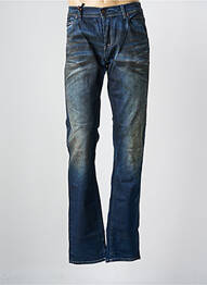 Jeans coupe slim fermeture boutonnée sur le devant taille normale bleu DONOVAN homme