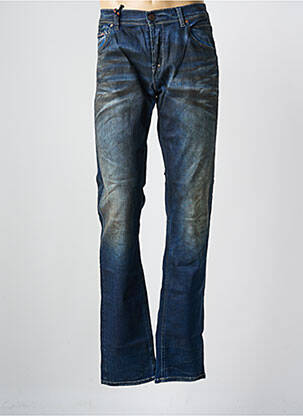 Jeans coupe slim fermeture boutonnée sur le devant taille normale bleu DONOVAN homme