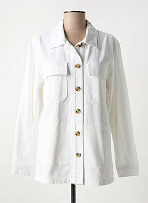 Veste casual poches blanc C'EST BEAU LA VIE femme
