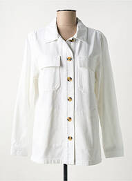 Veste casual poches blanc C'EST BEAU LA VIE femme