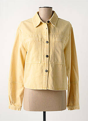 Veste casual coupe droite jaune C'EST BEAU LA VIE femme