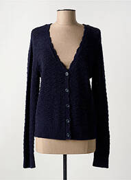 Gilet manches longues stretch bleu C'EST BEAU LA VIE femme