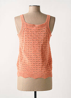 Gilet sans manche coupe cintrée orange C'EST BEAU LA VIE femme