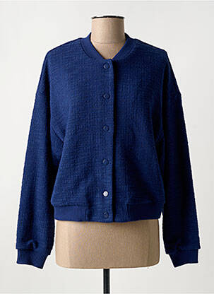 Blouson col v bleu C'EST BEAU LA VIE femme