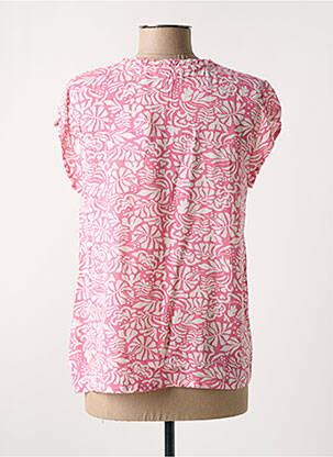 Blouse tissage popeline manches courtes rose C'EST BEAU LA VIE femme