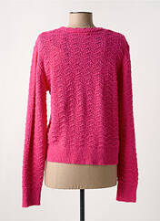 Gilet manches longues rose C'EST BEAU LA VIE pour femme seconde vue