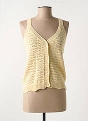 Gilet sans manche jaune C'EST BEAU LA VIE pour femme seconde vue
