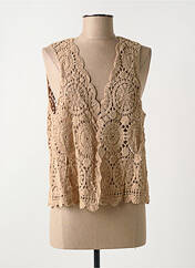Gilet sans manche marron C'EST BEAU LA VIE pour femme seconde vue