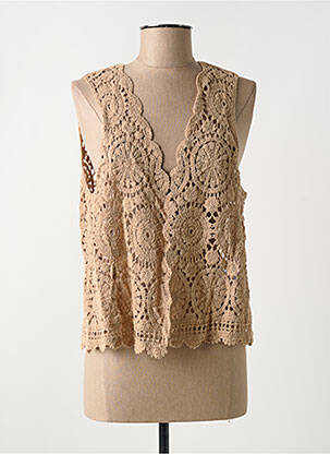 Gilet sans manche marron C'EST BEAU LA VIE pour femme