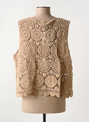 Gilet sans manche marron C'EST BEAU LA VIE pour femme seconde vue