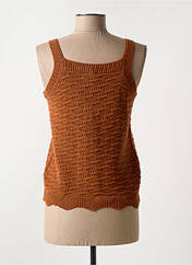 Gilet sans manche marron C'EST BEAU LA VIE pour femme seconde vue